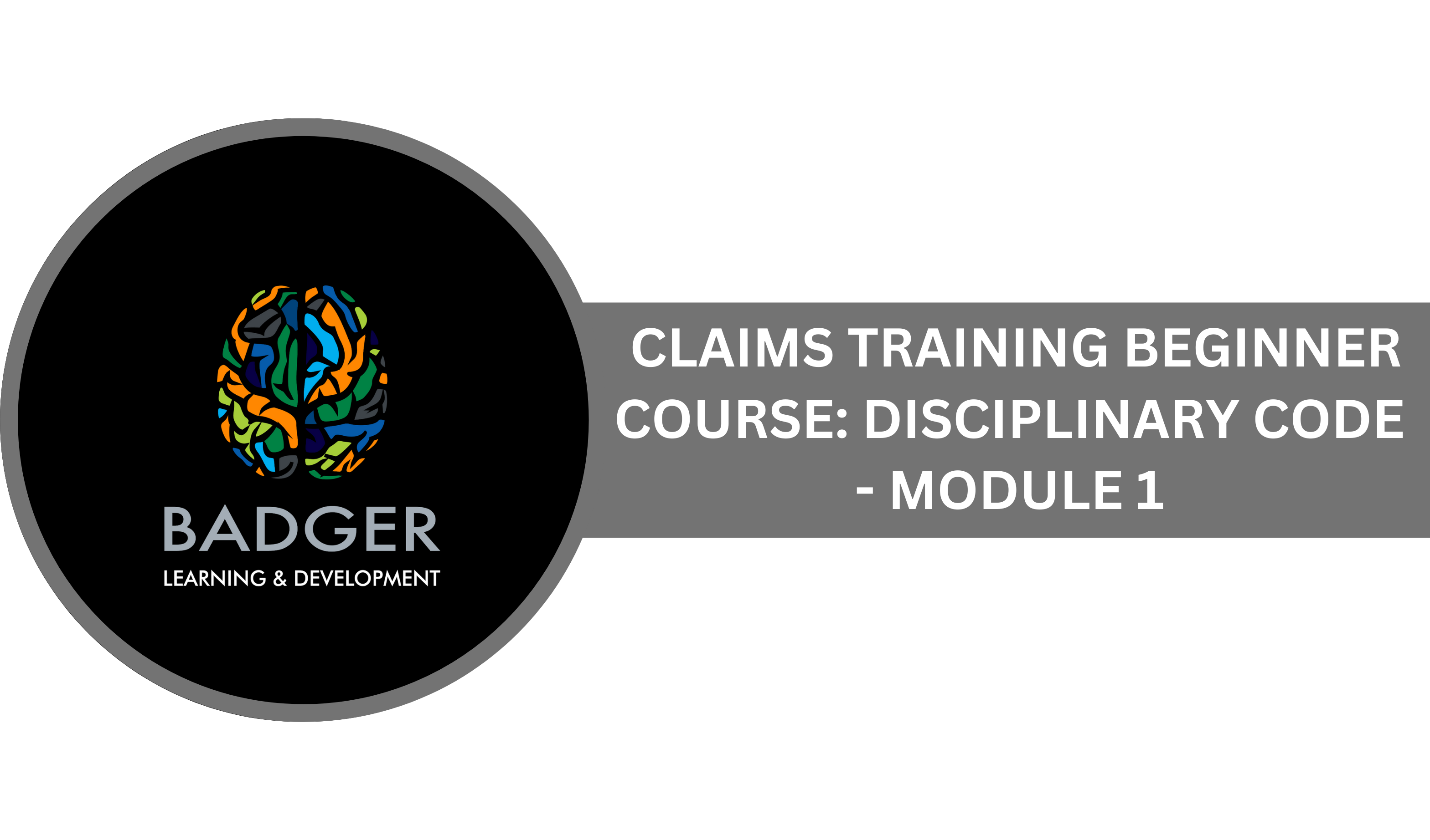 CLAIMS TRAINING BEGINNER COURSE:  DISCIPLINARY CODE - MODULE 1