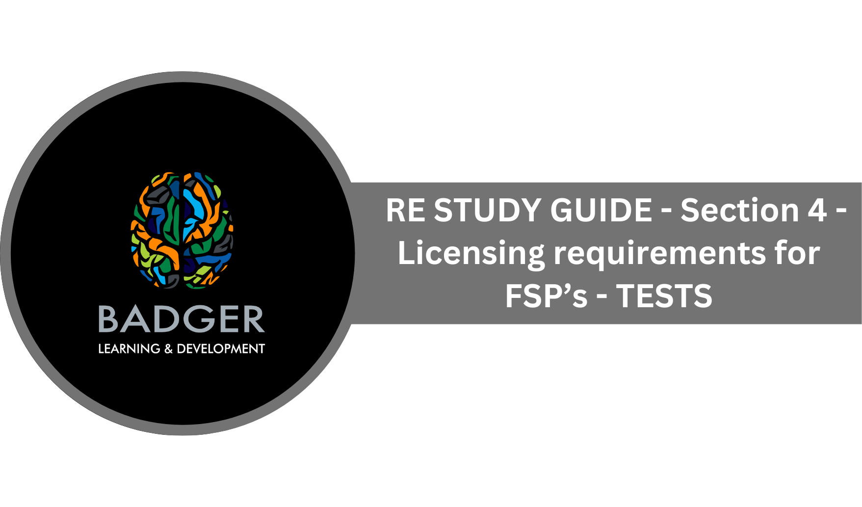 RE STUDY GUIDE - Section 4 - Licensing requirements for FSP's - TESTS