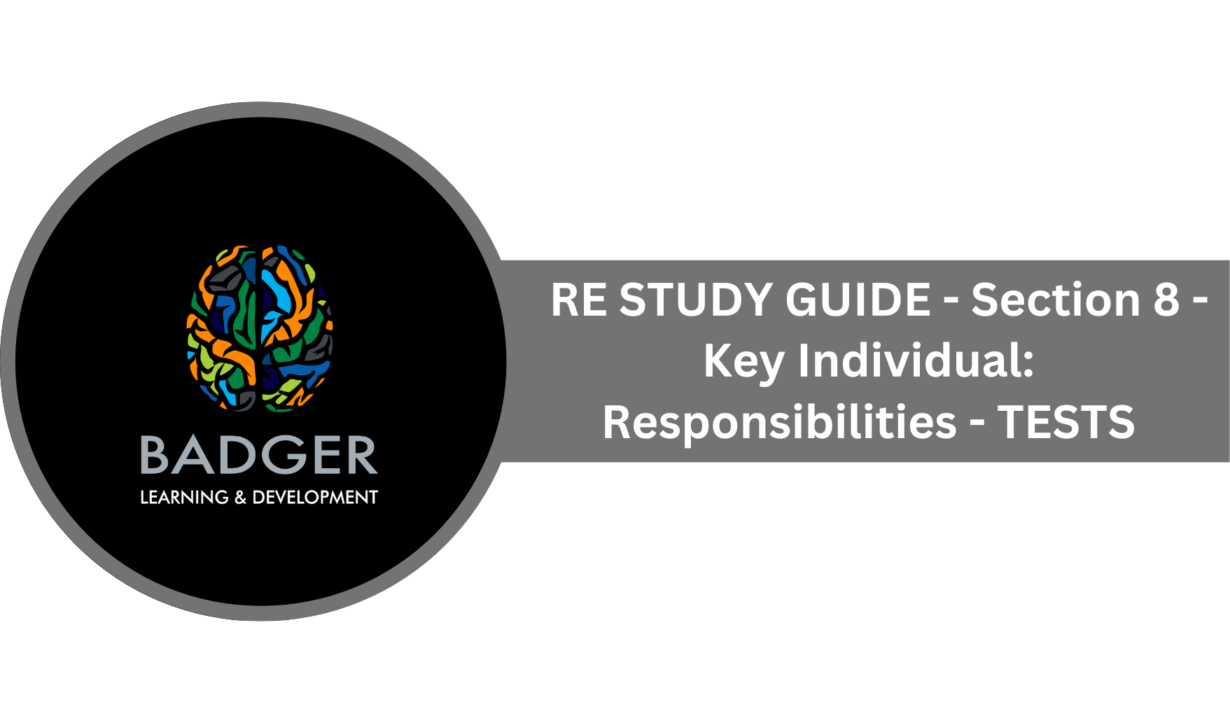 RE STUDY GUIDE - Section 8 - Key Individual: Responsibilities - TESTS